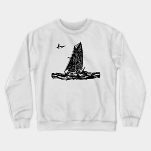 Gaff-Rigged Cutter Sailboat Crewneck Sweatshirt